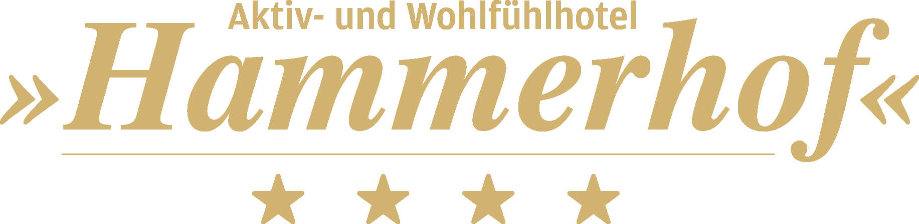 Logo des Hotel Hammerhof mit dem Schriftzur Aktiv- und Wohlfühlhotel Hammerhof